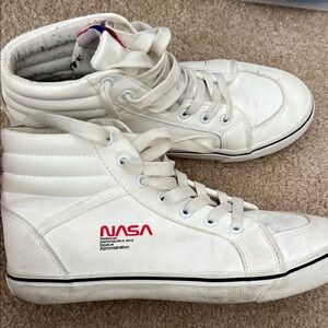 Classic White High-Top Women's Sneakers